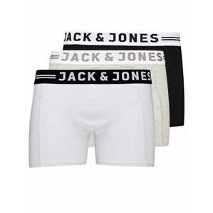 JACK & JONES Boxerky 'Sense'  béžová / čierna / biela