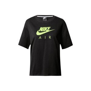 Nike Sportswear Tričko 'Air'  čierna / neónovo zelená
