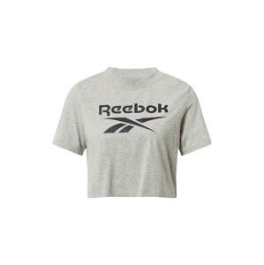 Reebok Sport Funkčné tričko  čierna / sivá melírovaná