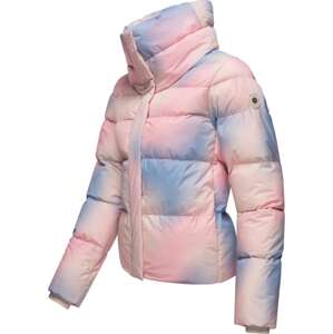 Ragwear Zimná bunda 'Lunis'  béžová melírovaná / svetlomodrá / pastelovo červená