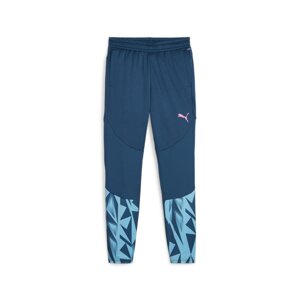 PUMA Športové nohavice 'IndividualFINAL'  námornícka modrá / azúrová / ružová