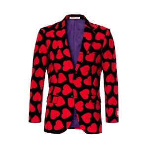 OppoSuits Oblek 'King of Hearts'  červená / čierna