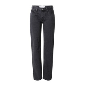 Calvin Klein Jeans Džínsy 'LOW RISE STRAIGHT'  čierny denim