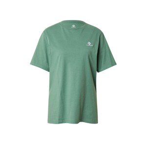 CONVERSE Funkčné tričko  zelená / biela