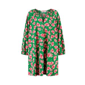 Shiwi Letné šaty  zelená / svetloružová / jasne červená