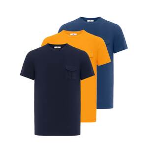 Daniel Hills Tričko  námornícka modrá / enciánová / oranžová