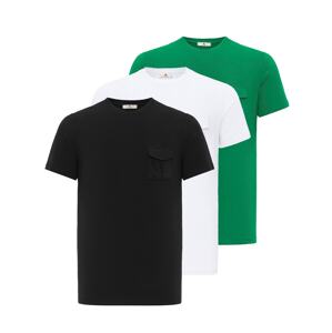 Daniel Hills Tričko  zelená / čierna / biela