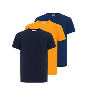 Daniel Hills Tričko  námornícka modrá / oranžová / čierna