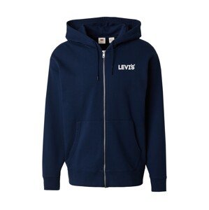 LEVI'S ® Tepláková bunda  modrá / svetlohnedá / biela