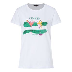 MORE & MORE Tričko 'Cin Cin'  smaragdová / nefritová / pitaya / biela