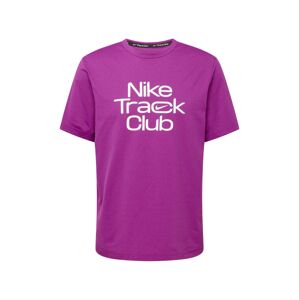 NIKE Funkčné tričko 'Track Club'  fialová / biela