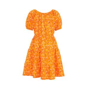 WE Fashion Šaty  oranžová / ružová / biela