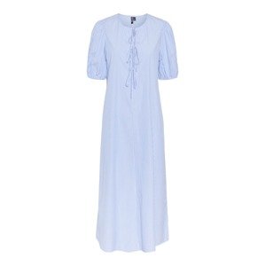 PIECES Letné šaty 'HOLLY'  modrá / biela
