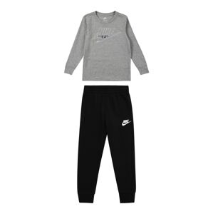 Nike Sportswear Joggingová súprava 'CLUB'  sivá melírovaná / čierna / biela