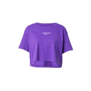 NIKE Funkčné tričko 'PRO'  fialová / šedobiela