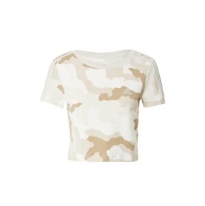 ADIDAS SPORTSWEAR Funkčné tričko  béžová / olivová / biela