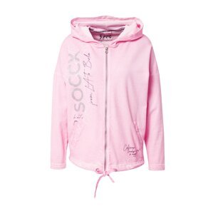 Soccx Tepláková bunda  indigo / ružová / strieborná