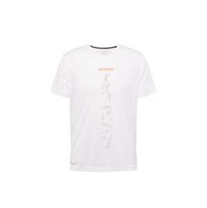 ADIDAS TERREX Funkčné tričko 'Agravic'  sivá / oranžová / biela