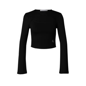 Calvin Klein Jeans Tričko 'MILANO'  čierna / strieborná