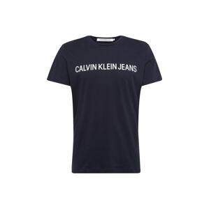 Calvin Klein Jeans Tričko  biela / námornícka modrá