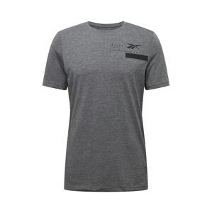 Reebok Sport Funkčné tričko  sivá melírovaná / čierna