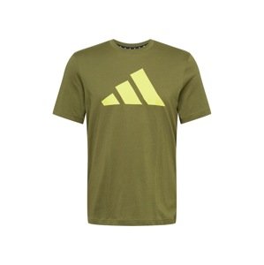 ADIDAS PERFORMANCE Funkčné tričko  olivová / žltá
