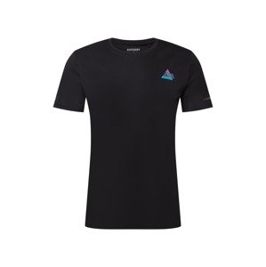 Superdry T-Shirt 'Beyond Limits'  čierna / neónovo modrá / neónovo ružová