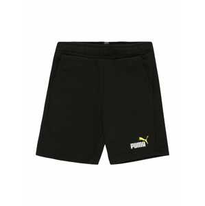 PUMA Športové nohavice  čierna / biela / žltá