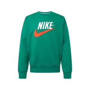 Nike Sportswear Mikina  tmavozelená / oranžová / biela