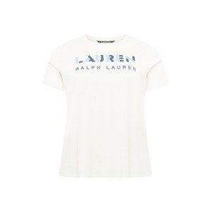 Lauren Ralph Lauren Plus Tričko 'KATLIN'  krémová / námornícka modrá / svetlomodrá